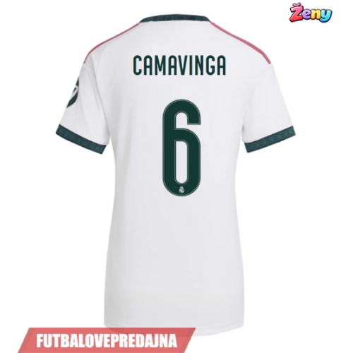 Lacne Ženy Futbalové dres Real Madrid Eduardo Camavinga #6 2026-27 Krátky Rukáv - Domáci